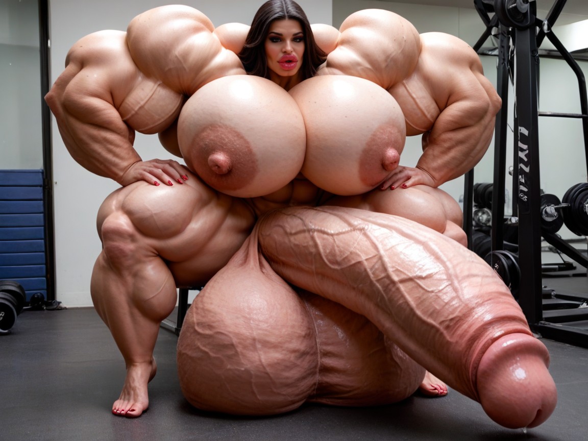 Hyper Enormous Muscle Growth, Rapado, Hyper Absurdly Gigantic Balls Porno shemale IA