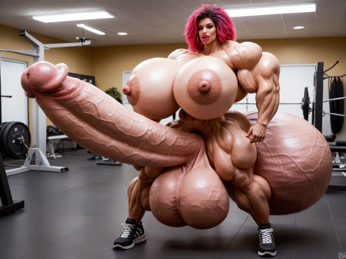 Penis Extreme Then Torso, Hyper Oversized Muscle, Balls Are Just Too Gigantic Porno shemale IA