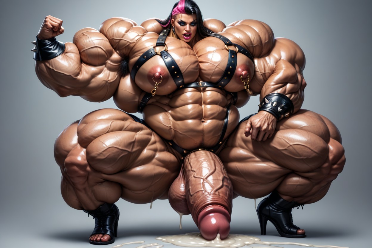 Gigantic Latissimus Dorsi, Gigantic Abdominal Obliques, Cumshot Shemale AI Porn