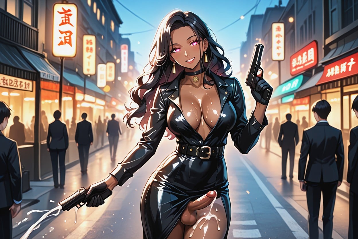 Dark Skin, Average Bust, Shemale Only Shemale AI Porn