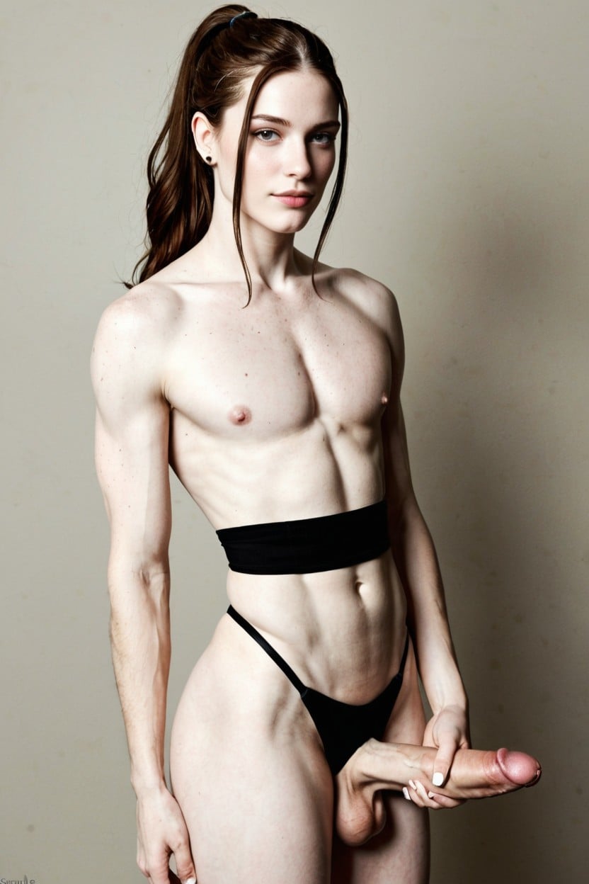 Gay Crossdressing Man, Albino Skin, Trans Porno IA transsexuelle