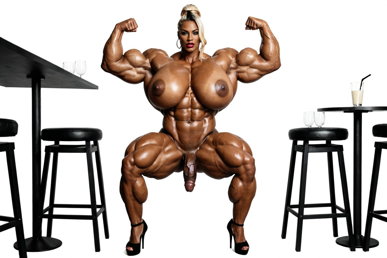 Multiple Views, Flexing, Gigantic Latissimus Dorsi Shemale AI Porn