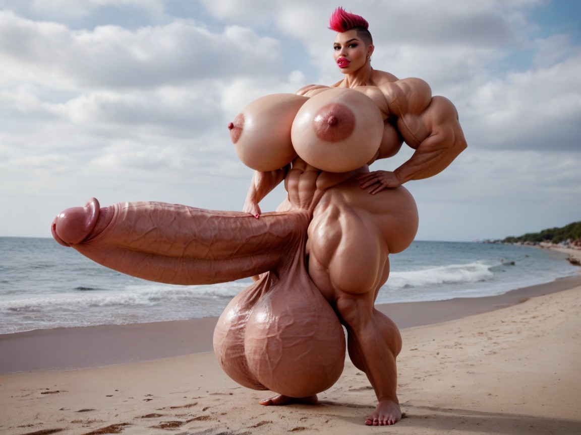 Hyper Absurdly Oversized Extreme Gigantic Muscle, Huge Veins Penis, Penis Gigantic Then Torso Porno shemale IA