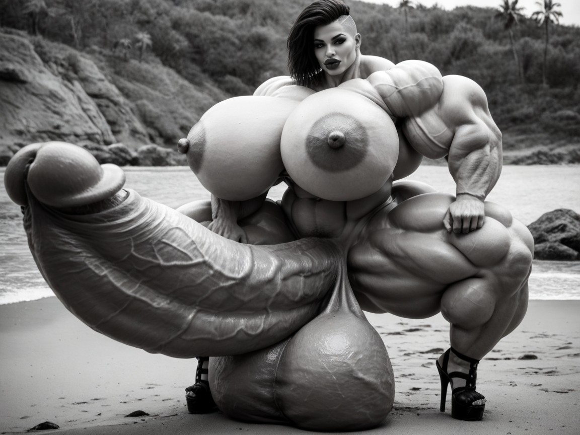 Pene Más Grande Que El Cuerpo, Penis Is Just Way Too Gigantic, Hyper Gigantic Balls Porno shemale IA