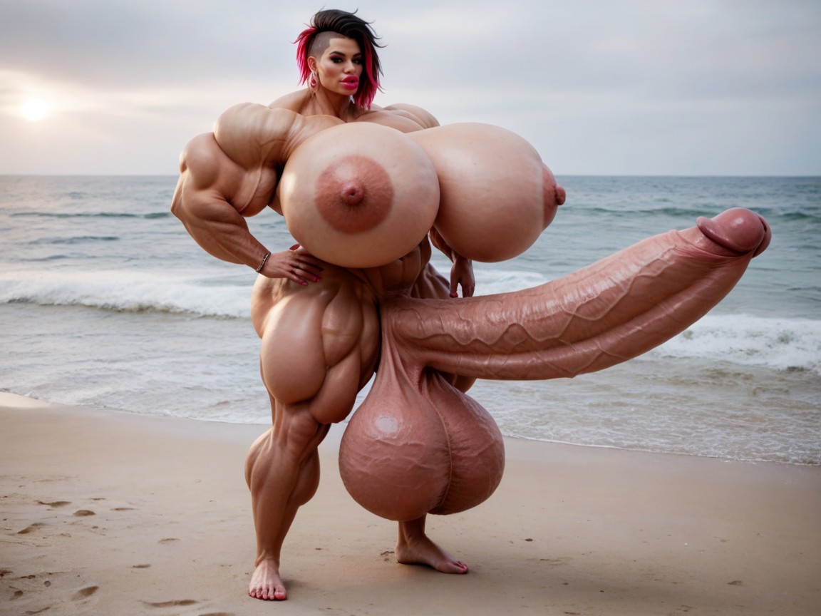 18+, Hyper Gigantic Massive Biceps, Hyper Gigantic Balls Porno shemale IA