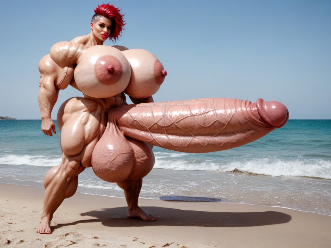 Balls Are Just Too Gigantic, Super Model, Penis Gigantic Then Torso Porno IA transsexuelle