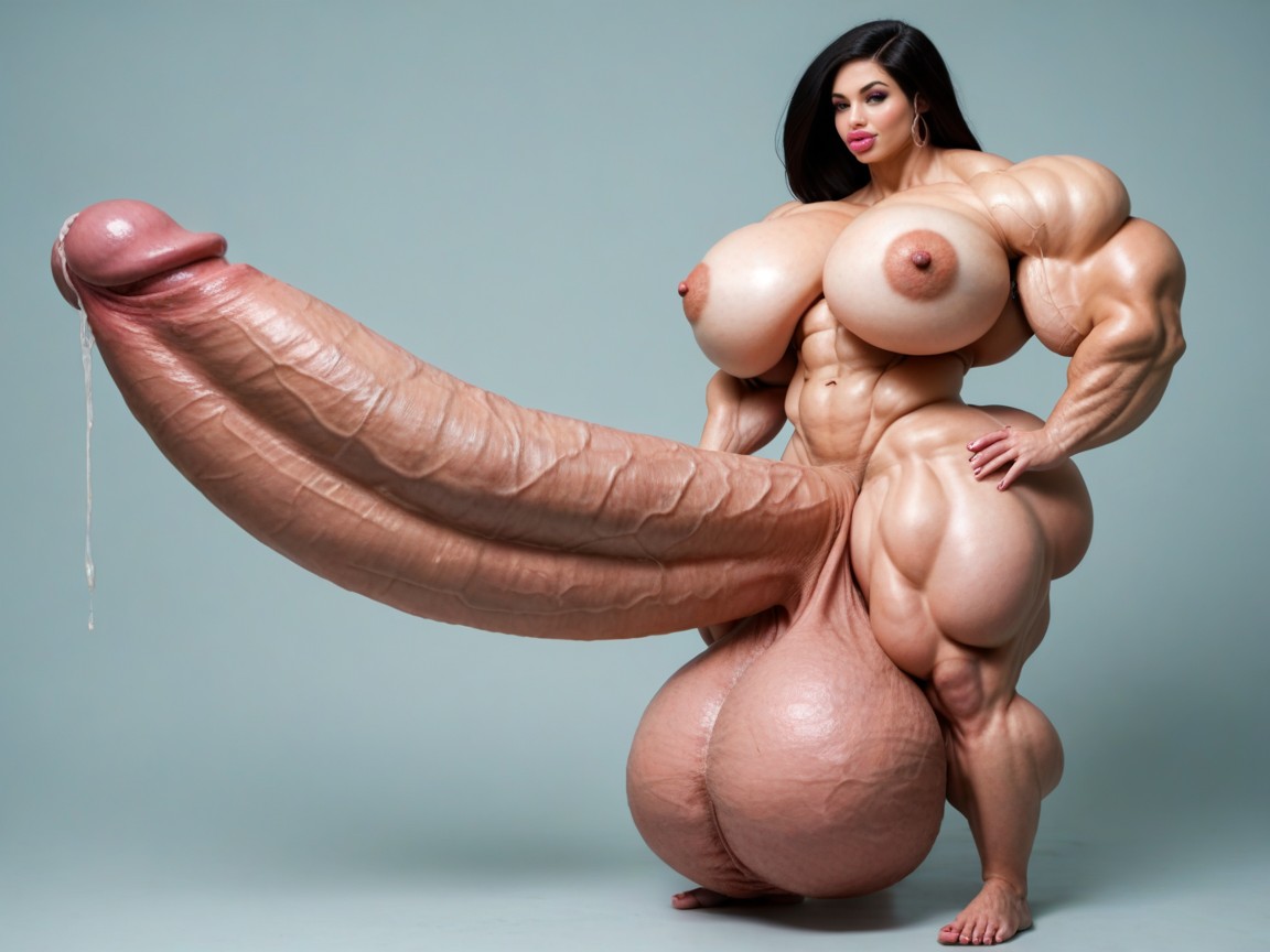 Small Breasts, 25+, Huge Veins On Penis Shemale AI Porn