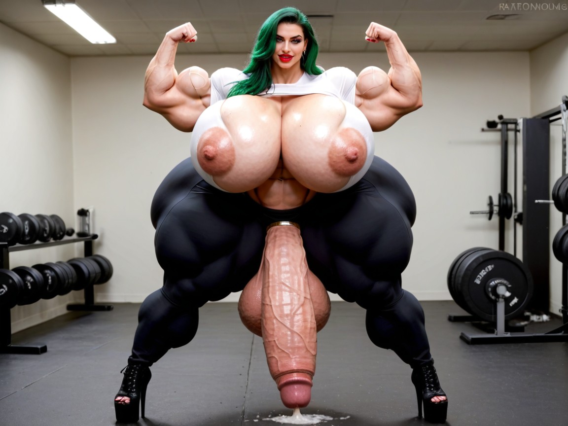 Extremely Long Cockcumming, Cock Ring, Hyper Cock Shemale AI Porn