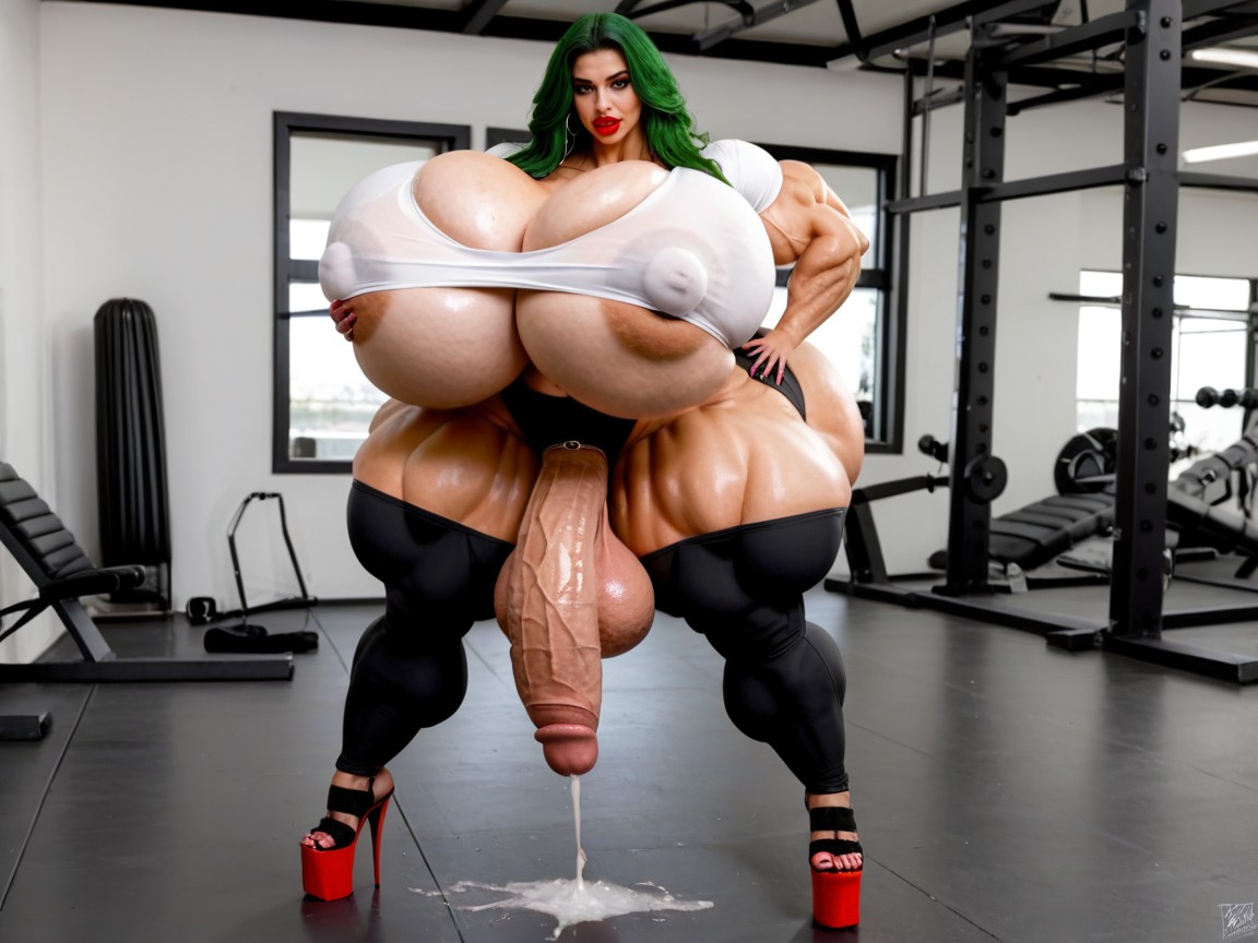 Form Fitting Clothes, Hyper Hips, Masturbation Shemale AI Porn
