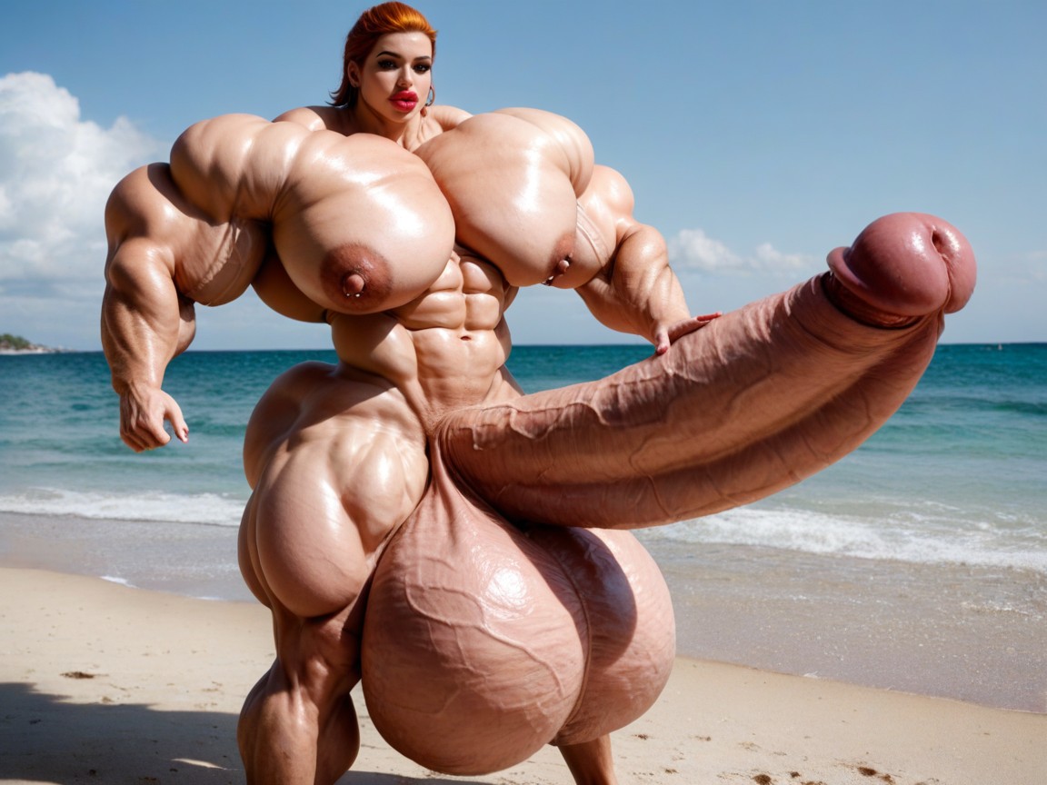 Penis Is Just Way Too Gigantic, Hyper Absurdly Oversized Gigantic Girthy Penis, Hyper Absurdly Oversized Muscle Shemale AI Porn