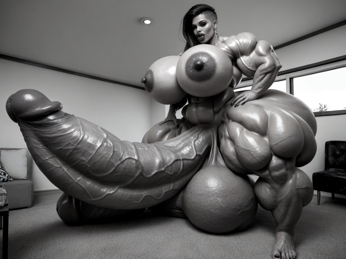 Penis Gigantic Then Torso, Super Model, Muscle Women Shemale AI Porn