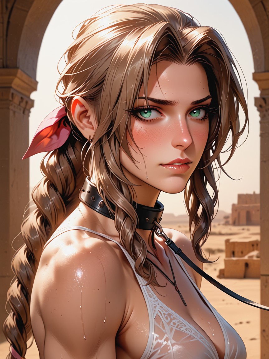 Aerith Gainsborough Shemale, 25+, Restrained Shemale AI Porn