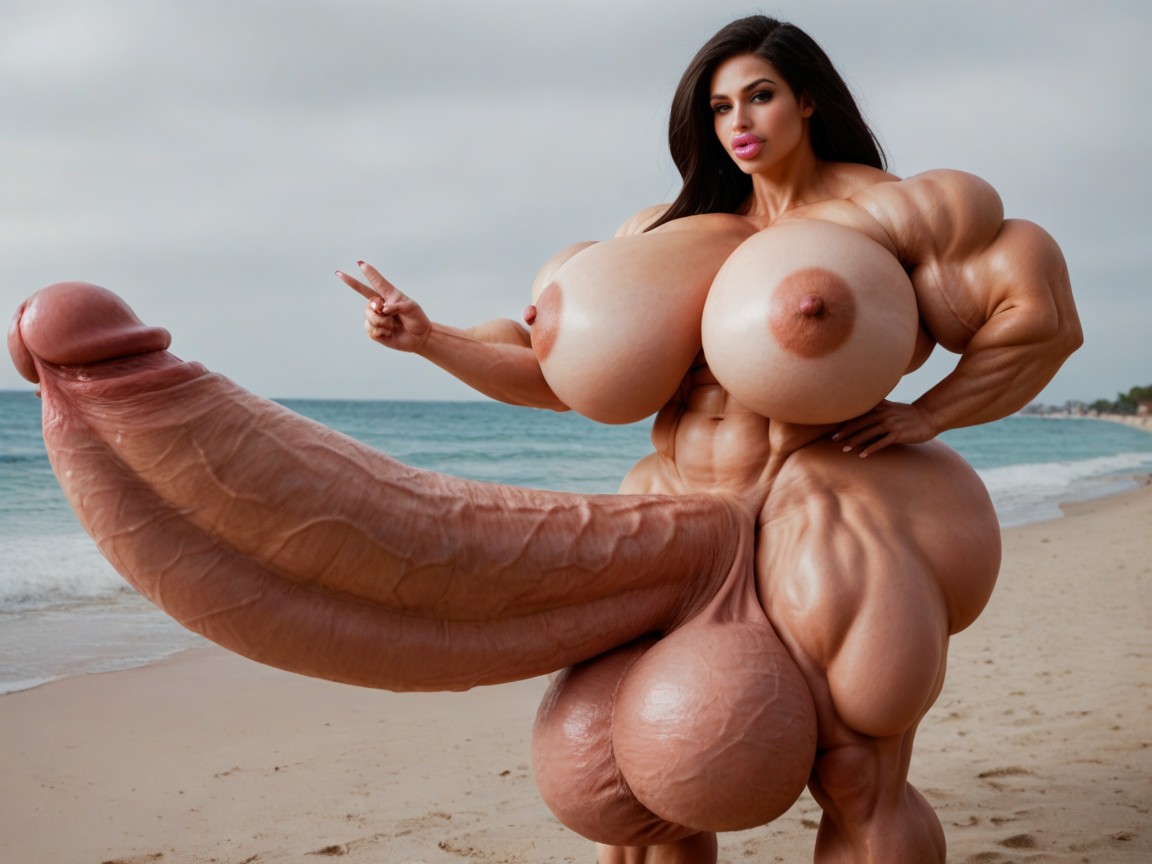 Hdr, Naked, Hyper Absurdly Oversized Penis ニューハーフAIポルノ