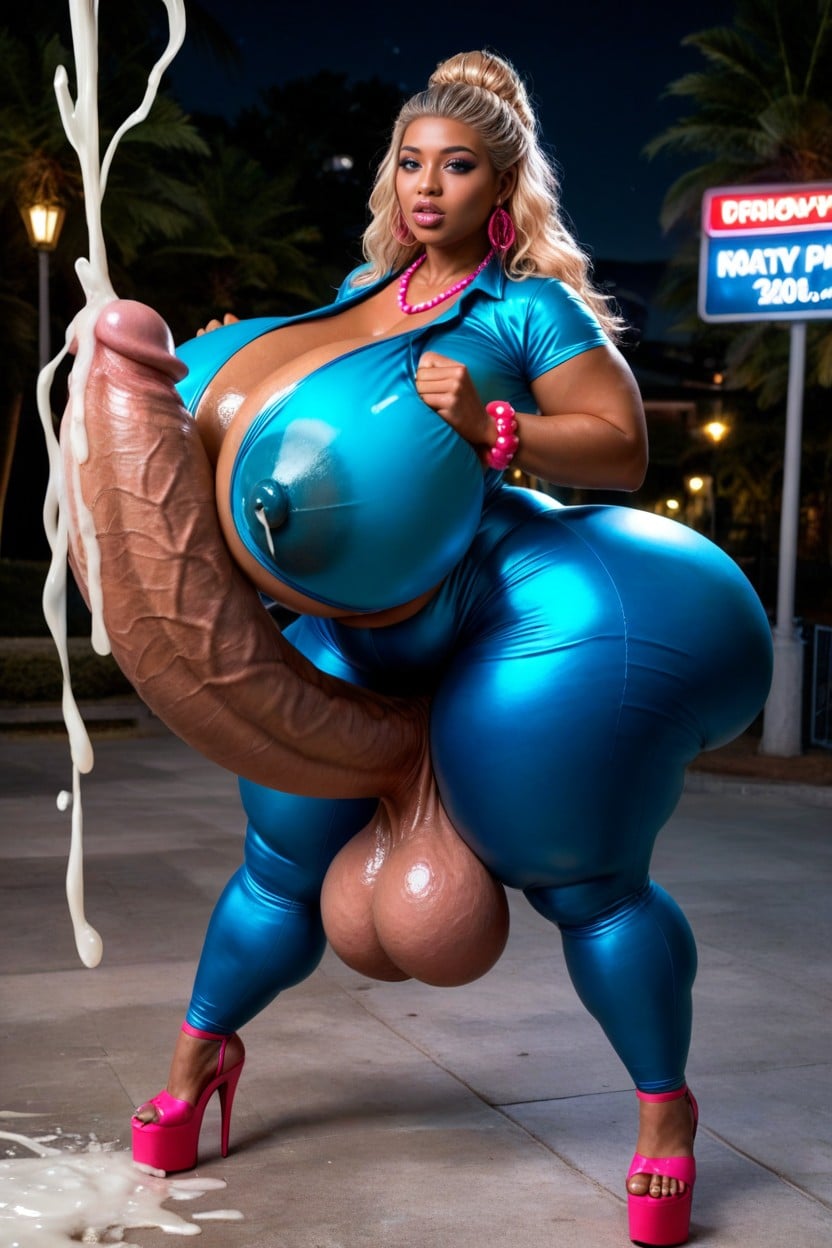 Voluptuous, Long Nipples, Sultry Shemale AI Porn