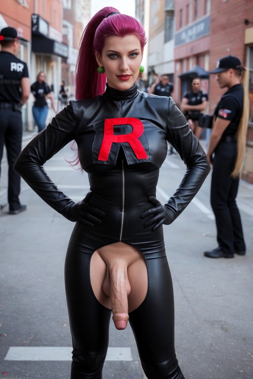 Multi Penis, Solo, Light Color Skin Shemale AI Porn