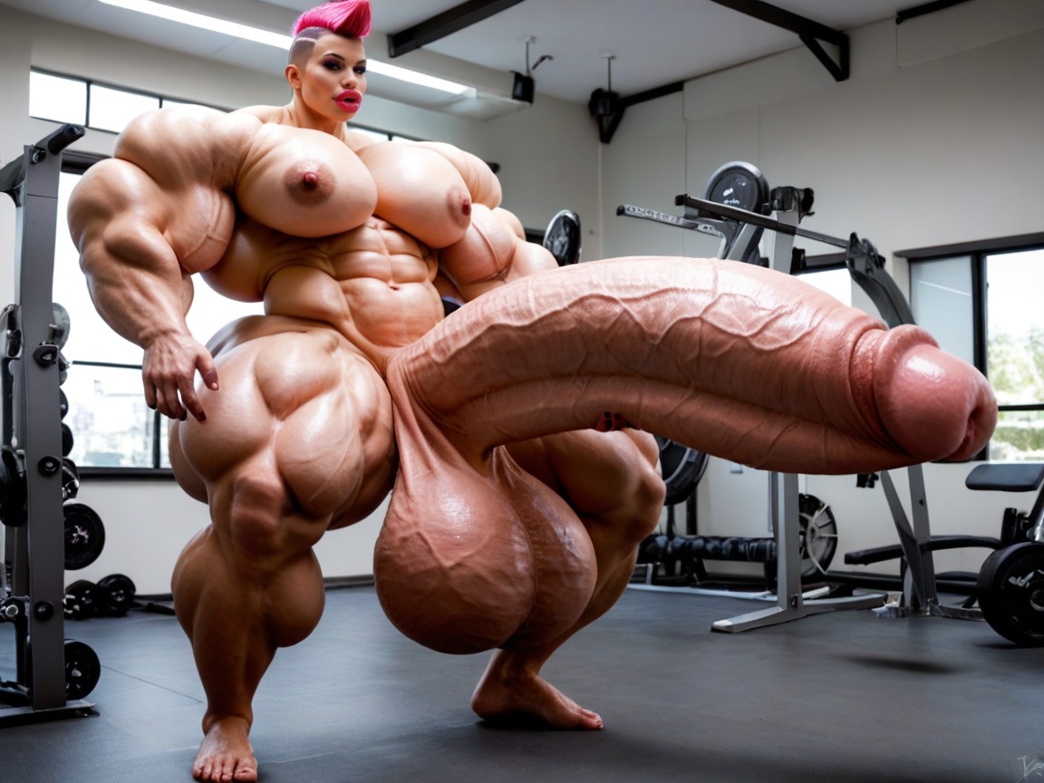 Penis Gigantic Then Torso, Nude Hyper Futanari With Hyper Gigantic Penis, Hyper Gigantic Swollen Bimbo Lips 쉬메일 AI 포르노