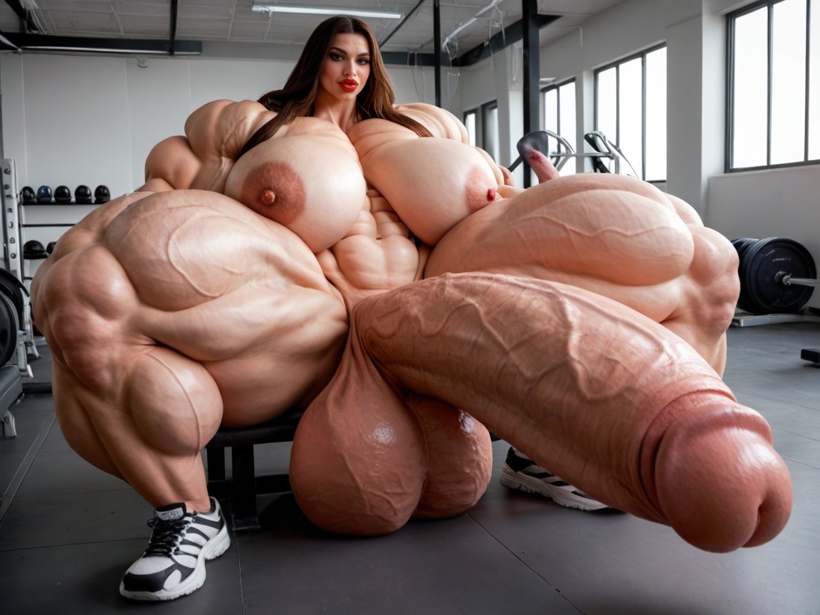Ultra Detailed Face, Hyper Absurdly Oversized Muscle, Hdr Porno IA transsexuelle