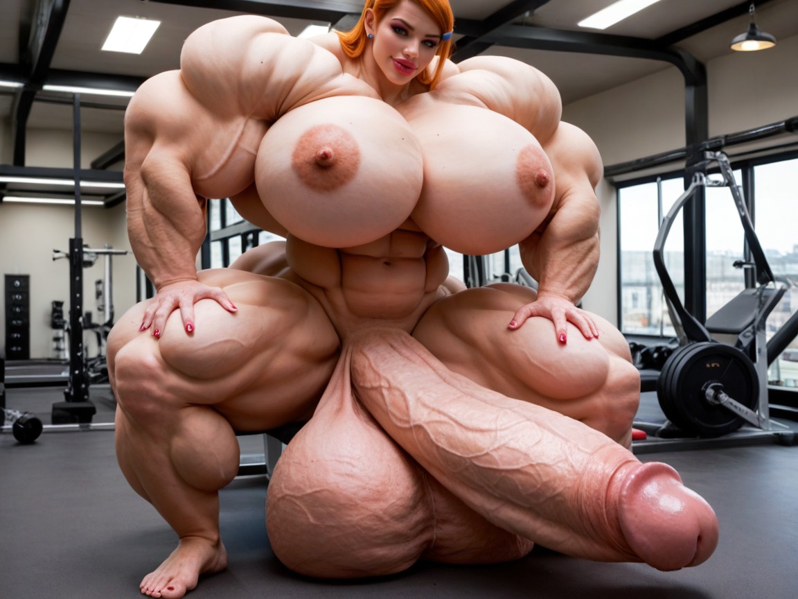 Hyper Bimbo, Hdr, Pénis Plus Grand Que Le Corps Porno IA transsexuelle