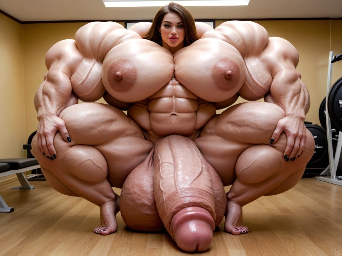 Hyper Bimbo, Hyper Gigantic Growth, Hyper Absurdly Gigantic Balls Shemale AI Porn