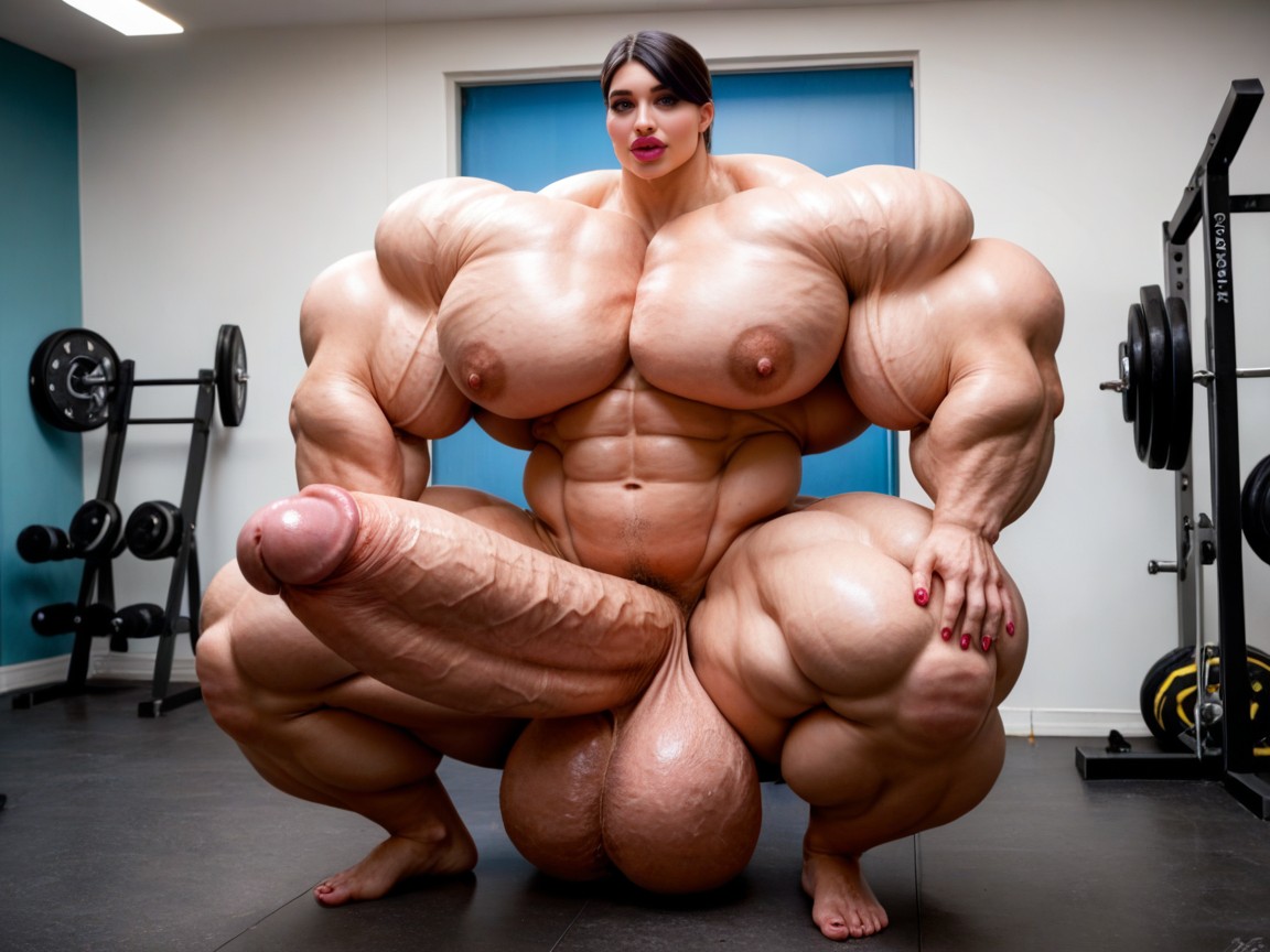 Hyper Lips, Hyper Gigantic Massive Penis, Violet Parr Porno IA transsexuelle