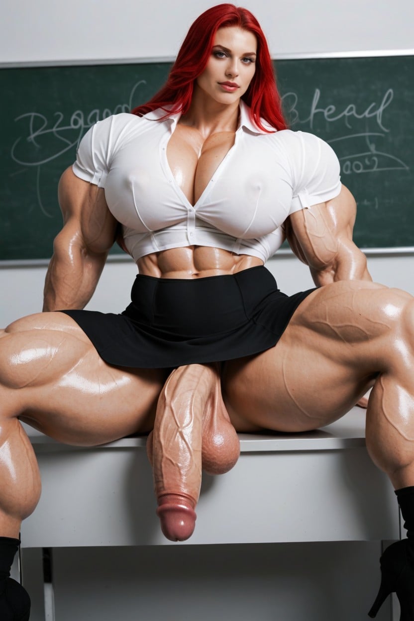 Extremely Swollen Veins, Gigantic Enormous Biceps, Super Muscular ニューハーフAIポルノ
