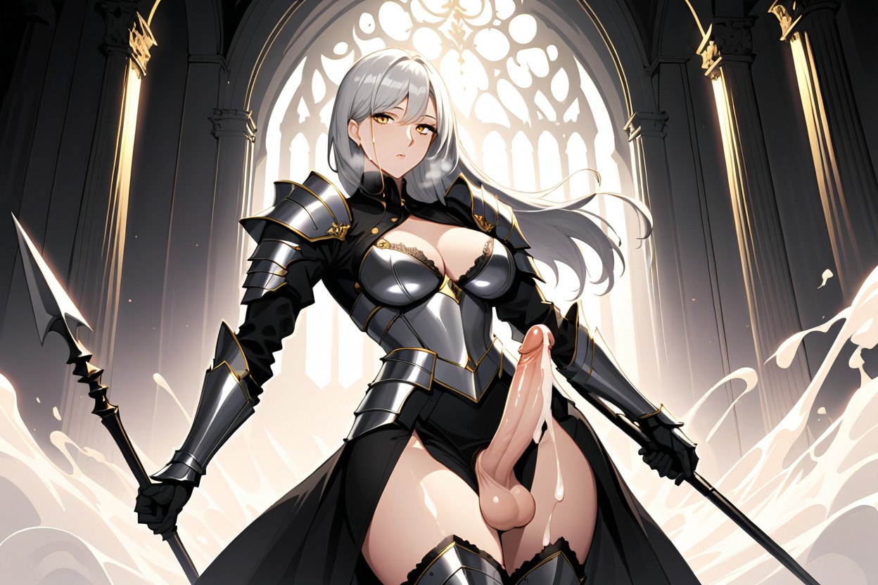 Creampie, Spear, Silver Armor Porno shemale IA