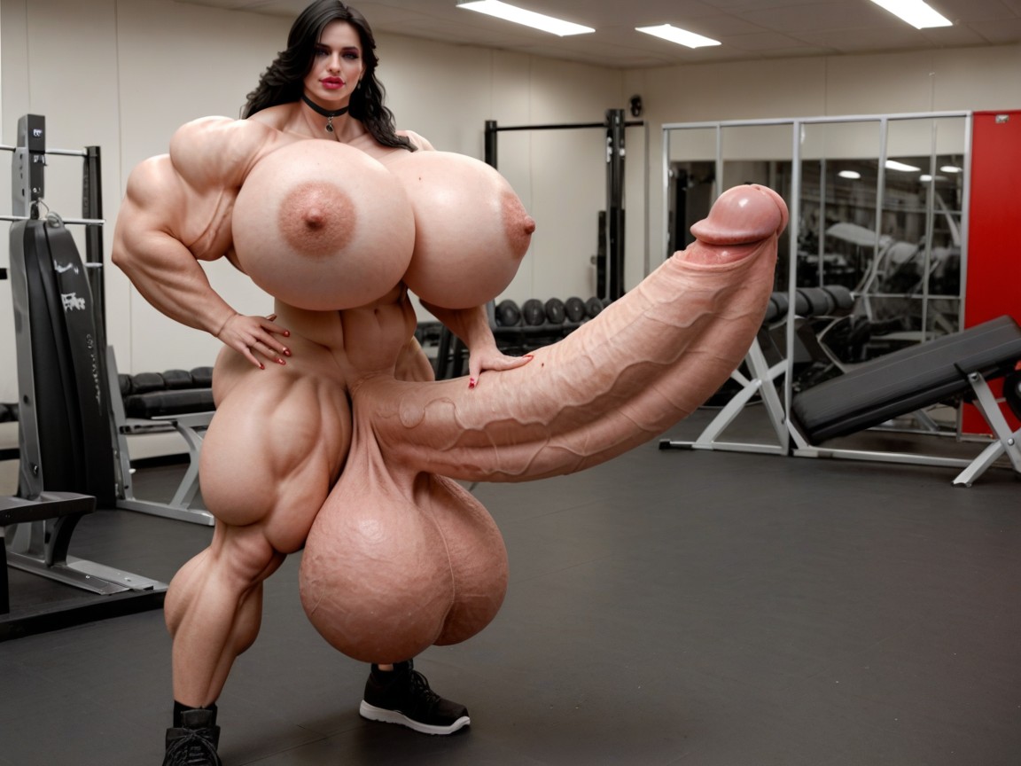 Balls Are Big Enough To Touch The Floor, Hyper Gigantic Massive Penis, 25+ Shemale AI Porn