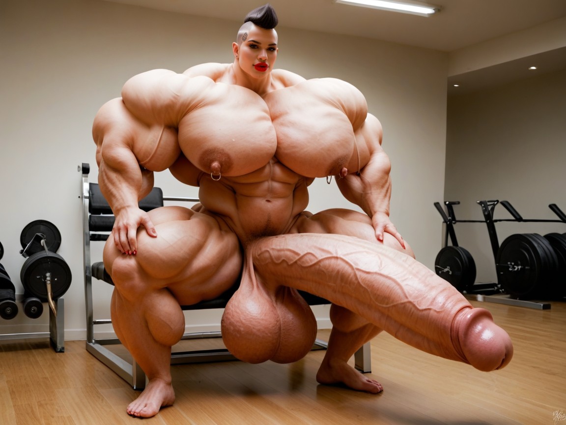 Hdr, Ultra Detailed Face, Balls Are Big Enough To Touch The Floor Porno shemale IA