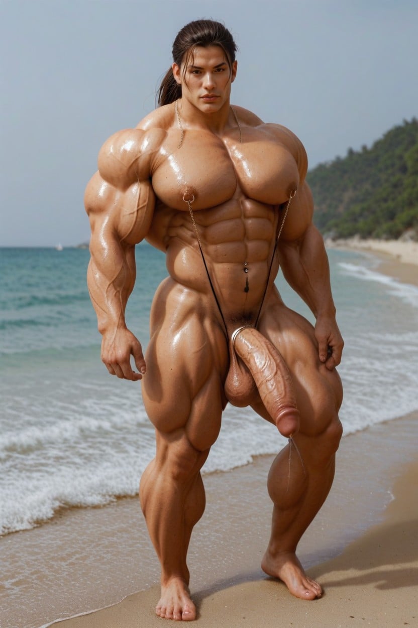 Man, Naked, Huge Ass Shemale AI Porn