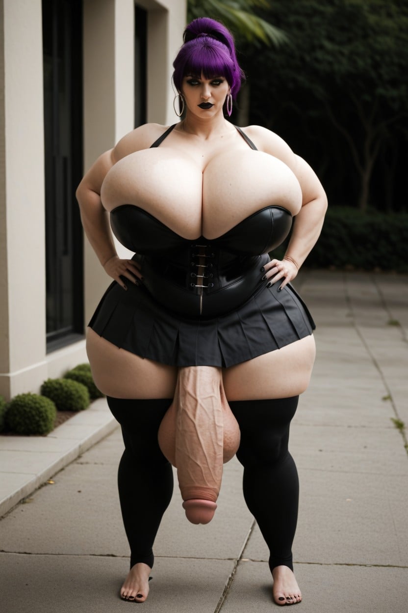 Gótico, Traje De Látex, Extremadamente Pesado En La Parte Inferior Porno shemale IA