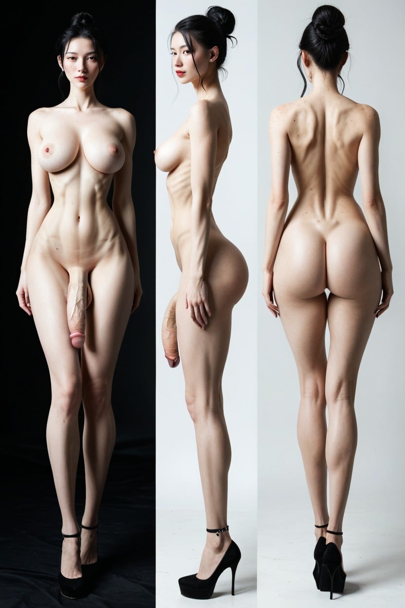 Long Legs, Front View, Three Perspectives Including Front View Side View And Back View Porno shemale IA