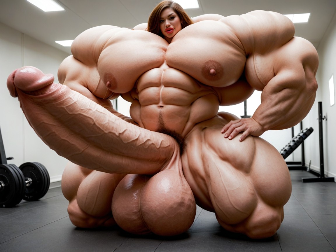 Hyper Gigantic Biceps, Hyper Gigantic Muscle Hips, Kim Possible Shemale AI Porn