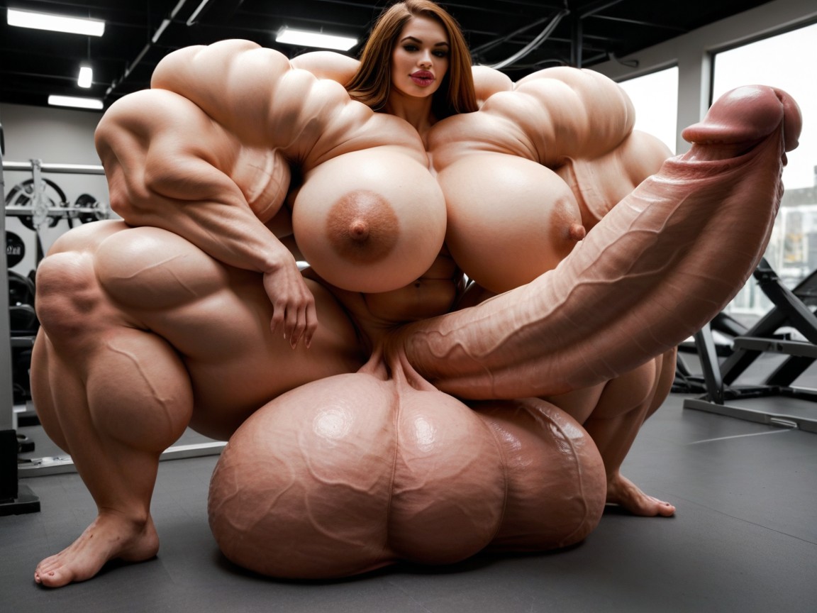 Hyper Gigantic Massive Penis, Penis The Size Of The Gym, 25+ Shemale AI Porn