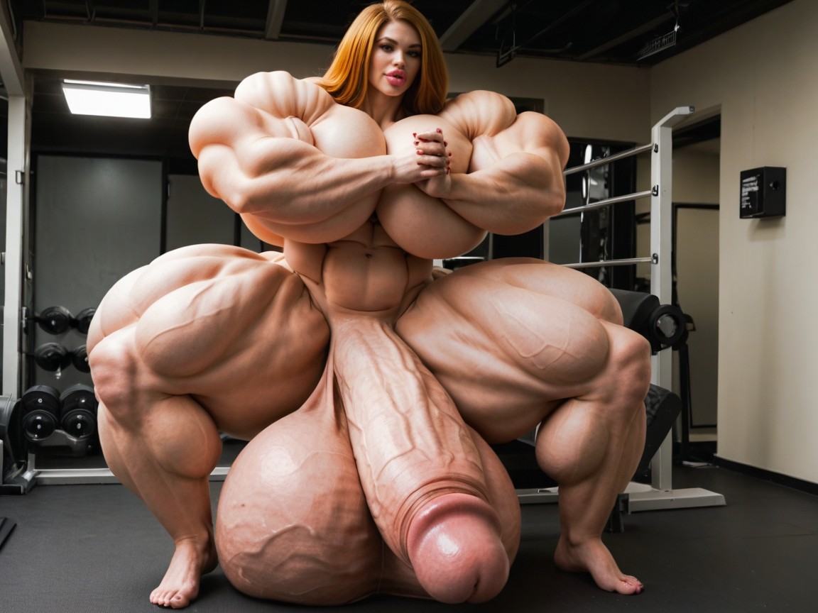 Hyper Gigantic Growing, Naked, Balls Are Big Enough To Touch The Floor Shemale AI Porn