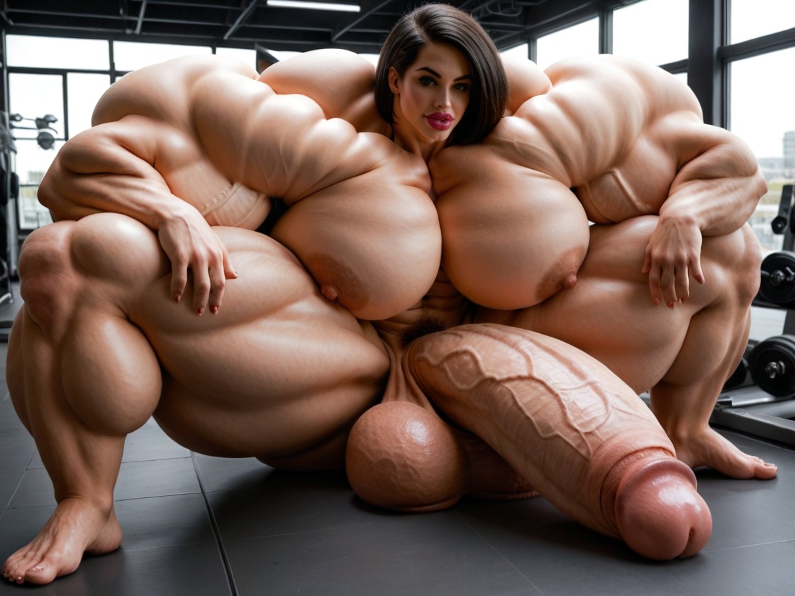 Nude Hyper Futanari With Hyper Gigantic Penis, Penis Gigantic Then Torso, Hyper Gigantic Growth Porno IA transsexuelle