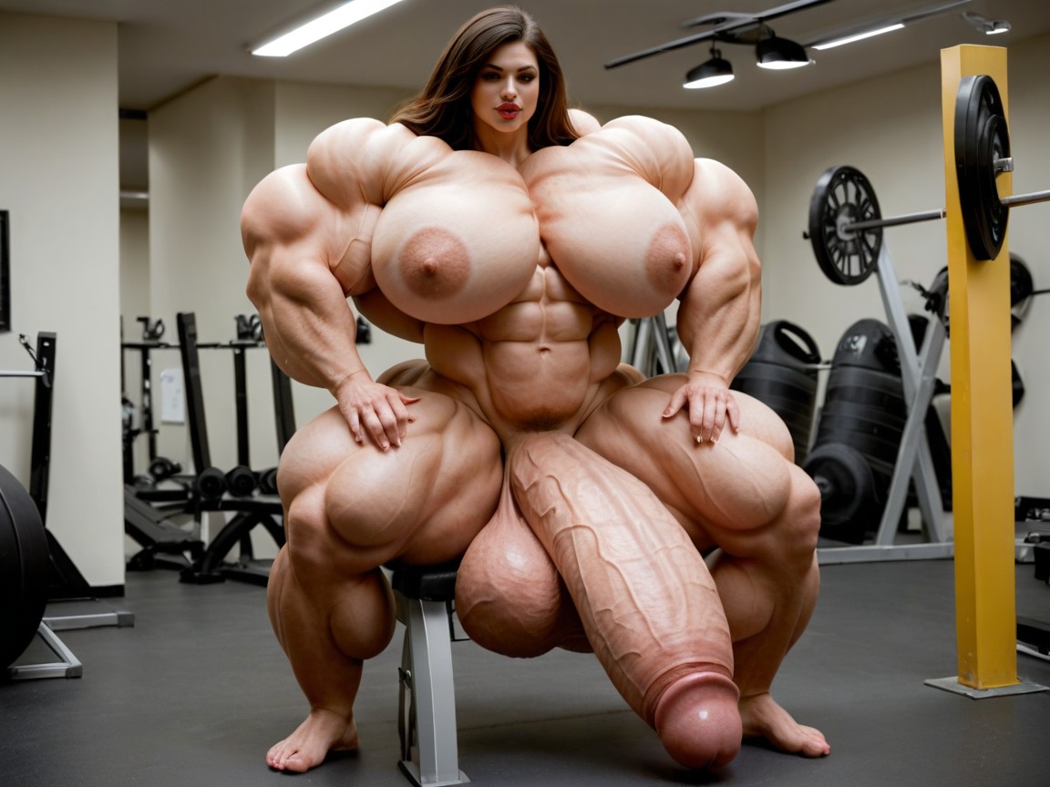 Hyper Absurdly Gigantic Massive Muscle, Hyper Absurdly Oversized Gigantic Wides Penis, Giant Bulging Penis 人妖AI黃片