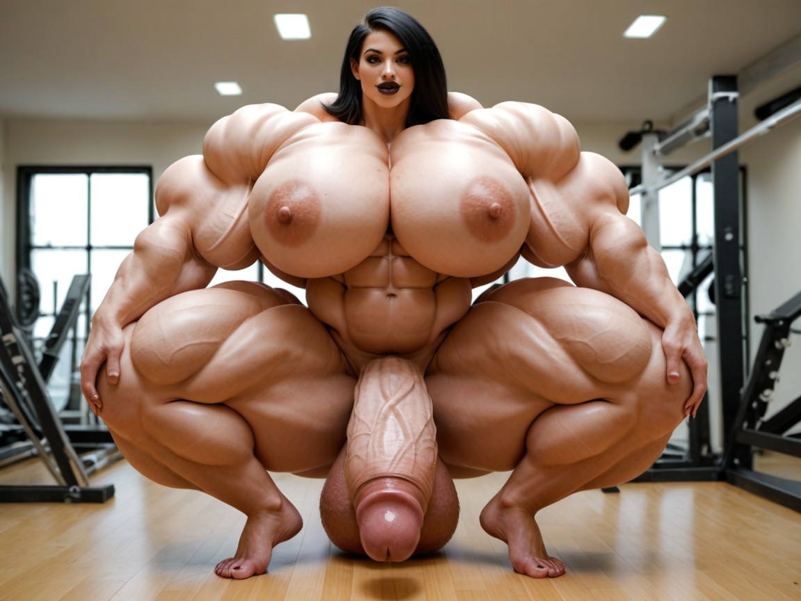 Penis Bigger Than Body, Giant Bulging Penis, Hyper Gigantic Massive Penis Shemale AI Porn