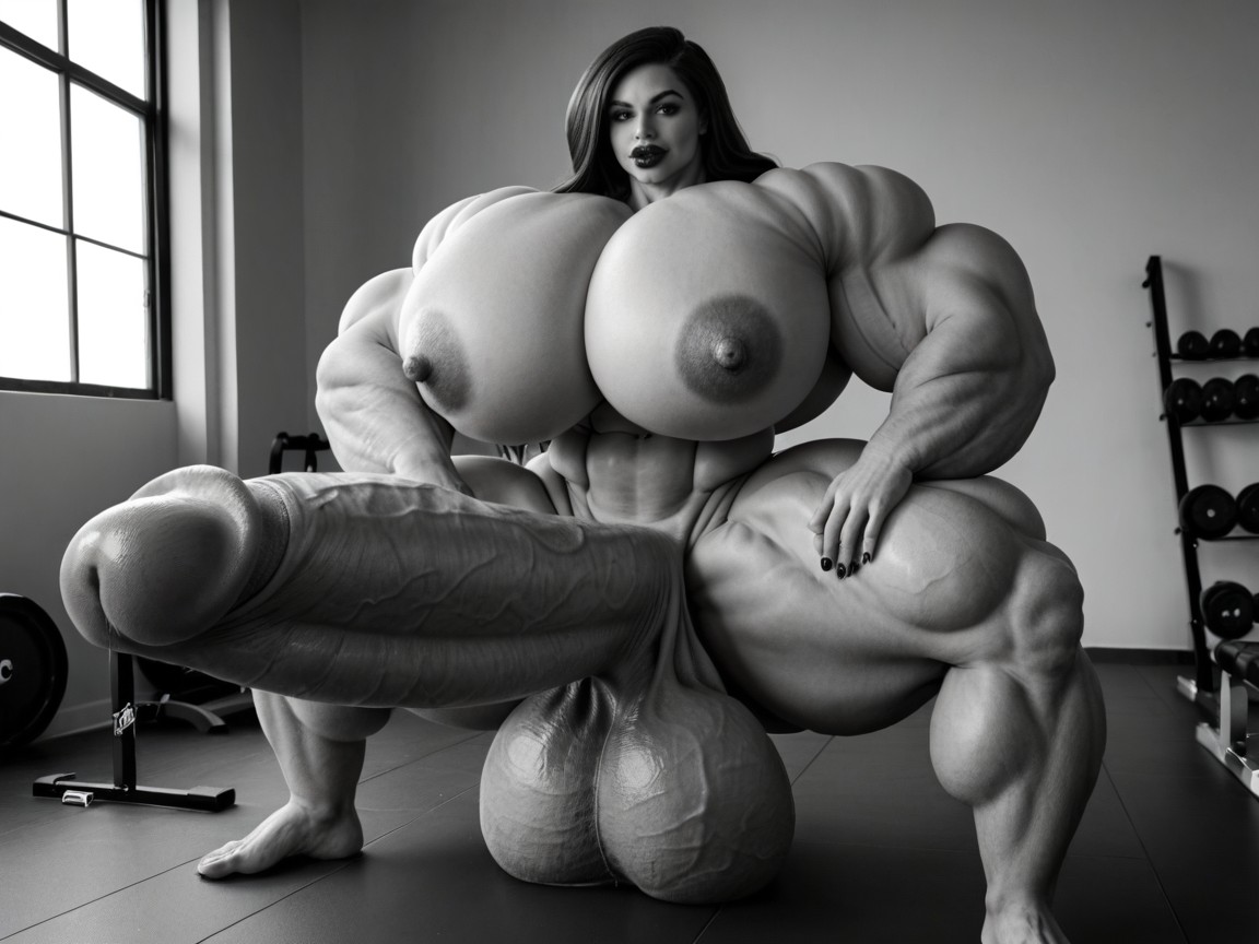 Hyper Absurdly Oversized Gigantic Massive Muscle, Extremely Muscular, Penis Gigantic Then Torso Shemale AI Porn