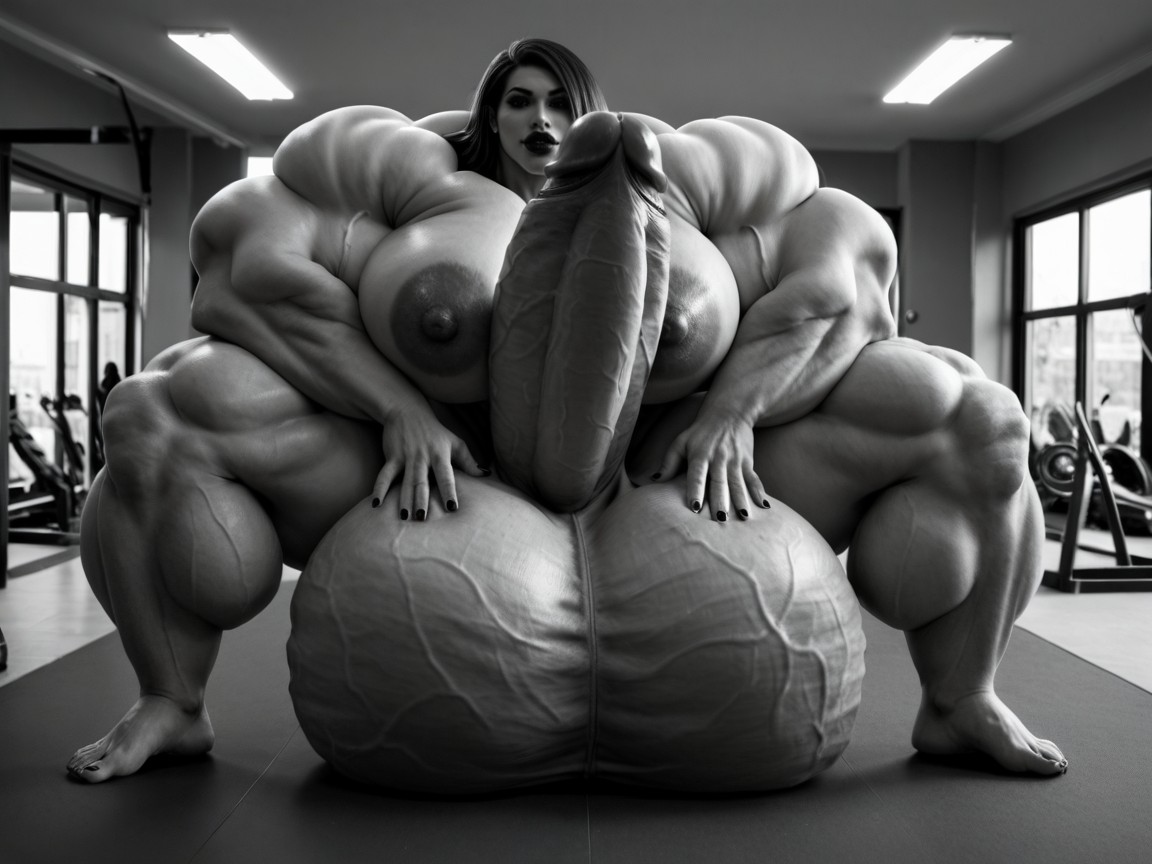 Hyper Absurdly Oversized Muscle, Penis Gigantic Then Torso, Hyper Gigantic Massive Penis Shemale AI Porn