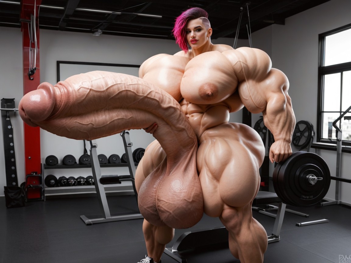 Penis Bigger Than Body, Naked, Penis Gigantic Then Torso Shemale AI Porn