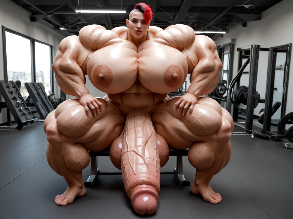 Penis The Size Of The Gym, Hyper Gigantic Abs, Hdr Porno IA transsexuelle