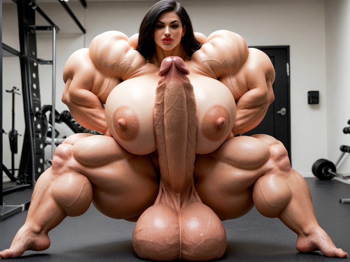 Balls Are Just Too Gigantic, Hyper Absurdly Oversized Muscle, Hyper Long Penis Shemale AI Porn
