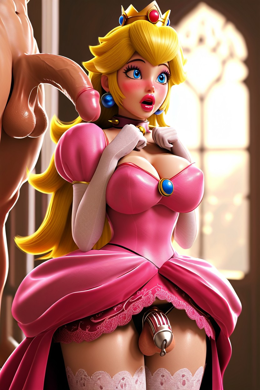 Covered Nipples, Dress With Skirt, Pink Princess Dress Porno IA transsexuelle