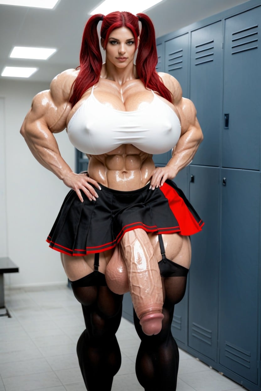 Hyper Massive Muscles, Gigantic Trapezius, Gigantic Abdominal Obliques Porno IA transsexuelle