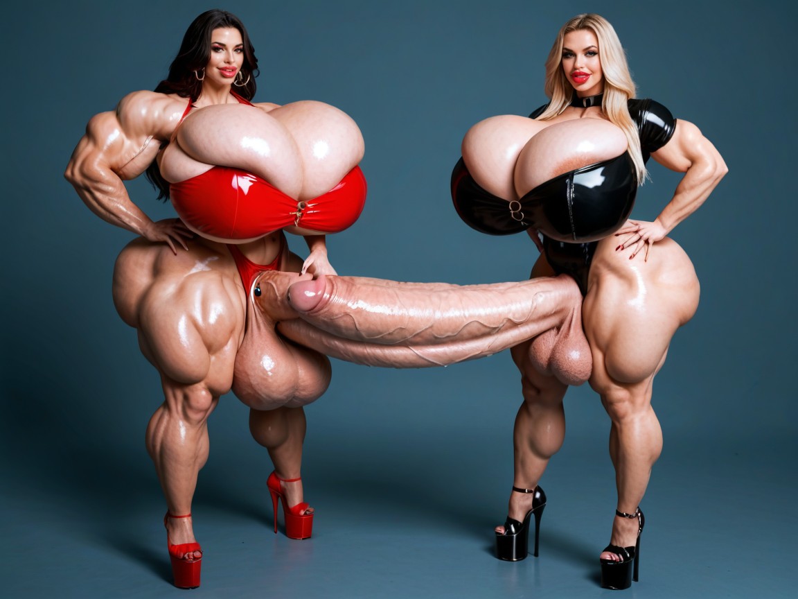 Hyper Gigantic Muscle Hips, 18+, Balls Are Big Enough To Touch The Floor Porno IA transsexuelle