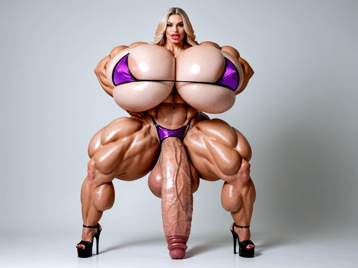 Muscle Women, Flexion, Balls Are Just Too Gigantic Porno IA transsexuelle