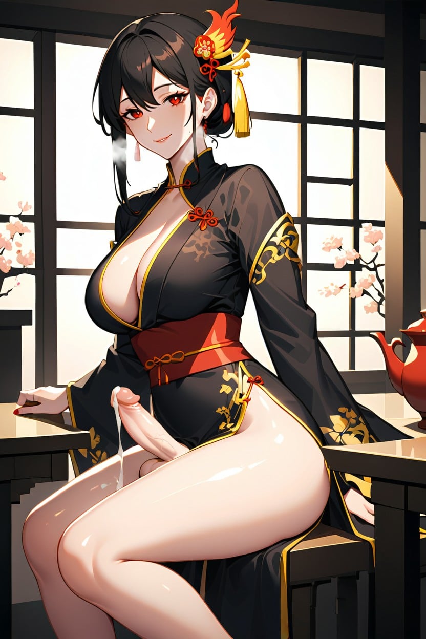 解開扣子, 女性化, Straight Hair 人妖AI黃片