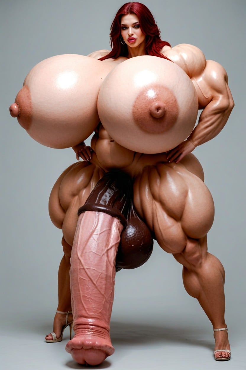 Full Body View, Hyper Gigantic Muscle Growth, Hdr Porno IA transsexuelle