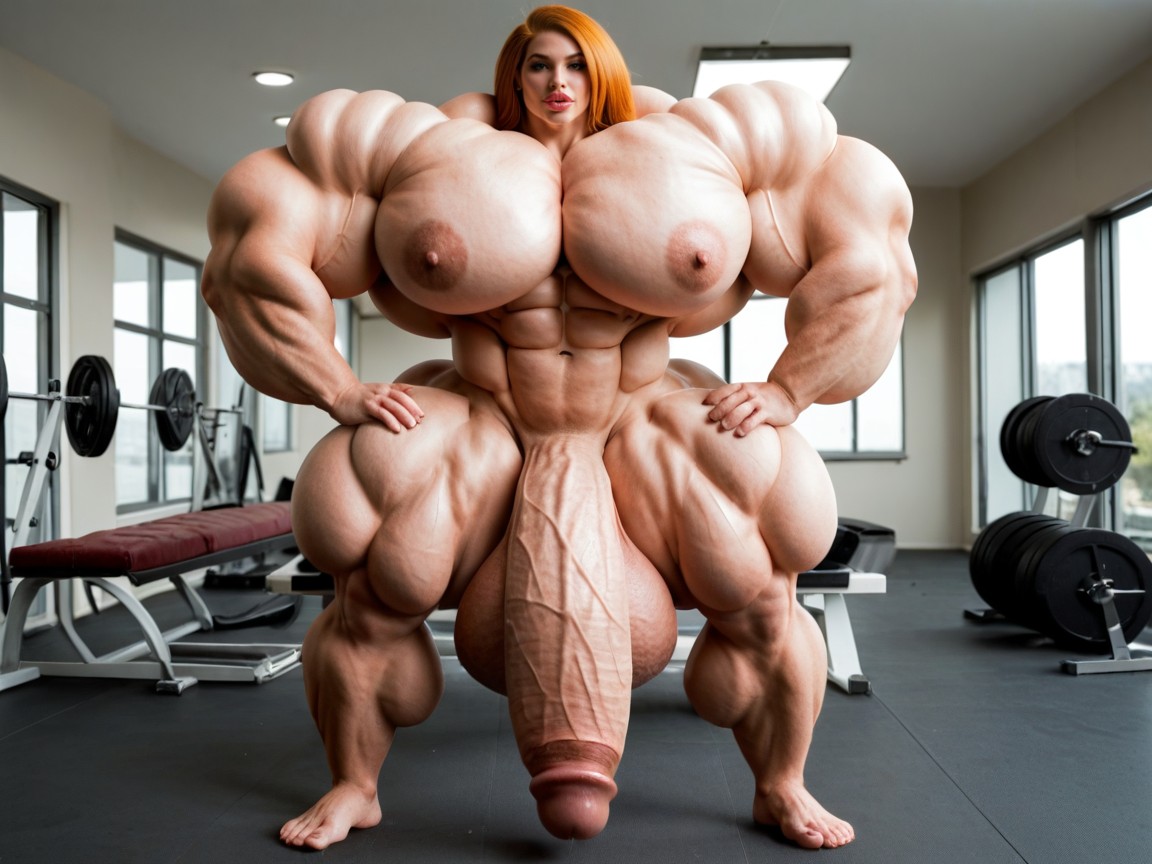 Hyper Gigantic Growth, Hdr, Pénis Plus Grand Que Le Corps Porno IA transsexuelle
