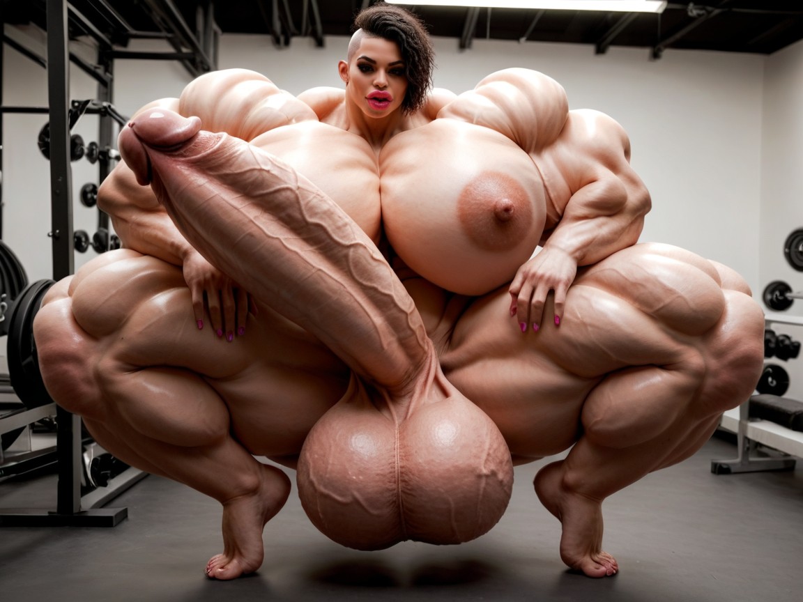Hyper Absurdly Oversized Penis, Hyper Absurdly Oversized Gigantic Wides Penis, Hyper Gigantic Balls Shemale AI Porn